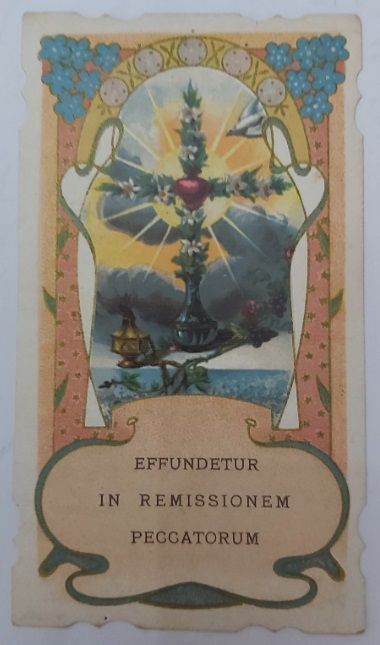 Santino Parrocchia S. Maria in Aquiro Roma Pasqua Anno 1913 in Remissionem Peccatorum