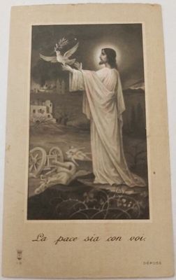 Santino Holy Card Pasqua Parrocchia della B. V. del Soccorso in Trieste 1909