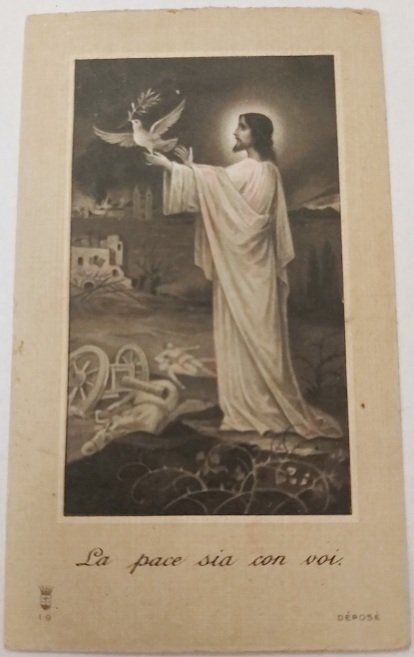 Santino Holy Card Pasqua Parrocchia della B. V. del Soccorso in Trieste 1909
