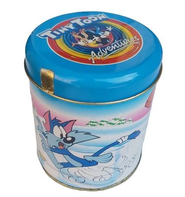 Scatola Barattolo Latta Tiny Toon Adventures 1991 Warner Bros. Inc. Hockey Scatola Barattolo Latta Tiny Toon Adventures 1991 Warner Bros. Inc. Hockey