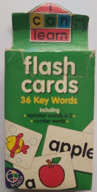 Gioco Educativo Numeri e Parole in Inglese Mazzo Carte Flash Cards 1996 Gioco Educativo Numeri e Parole in Inglese Mazzo Carte Flash Cards 1996