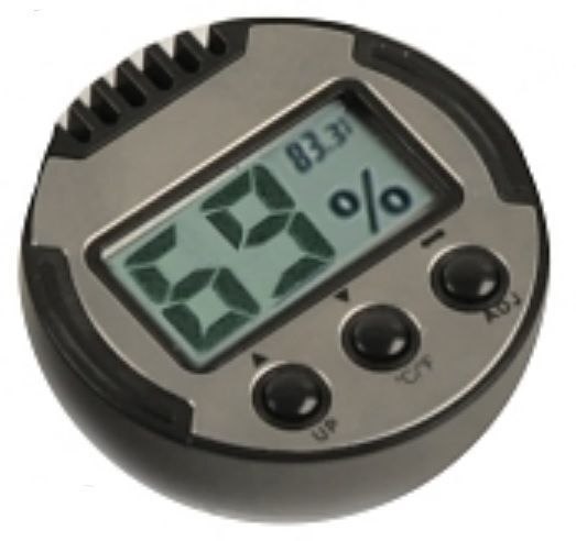 Igrometro Digitale Tondo Nero Misuratore Umidità QH2 Igrometro Digitale Tondo Nero Misuratore Umidità QH2