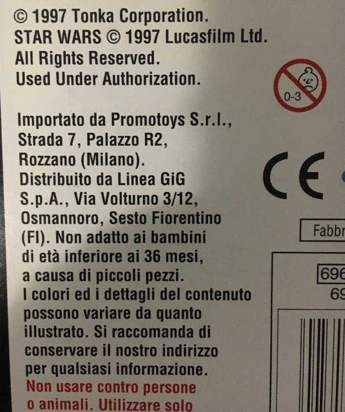 Guerre Stellari Star Wars Jabba the Hutt e Han Solo 1997 Lucasfilm