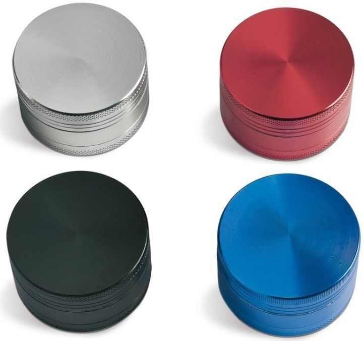 Grinder Tritatabacco Alluminio Chiusura a Vite e a Calamita (Colori Assortiti)