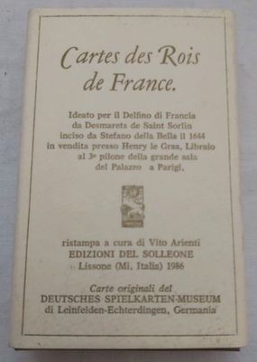 Giuoco Cartes des Rois de France 1986 Collezione Vito Arienti Edizioni del Solleone n 438/600 Giuoco Cartes des Rois de France 1986 Collezione Vito Arienti Edizioni del Solleone n 438/600