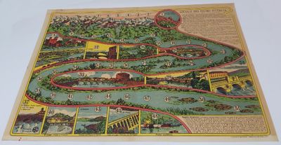 Giuoco dei Fiumi d'Italia Marca Stella (1930-1940) cm 53,5x38,5 Giuoco dei Fiumi d'Italia Marca Stella (1930-1940) cm 53,5x38,5