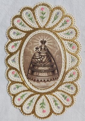 Immagine Religiosa Santino Biglietto Merlettato Souvenir Madonna Mariazell Immagine Religiosa Santino Biglietto Merlettato Souvenir Madonna Mariazell