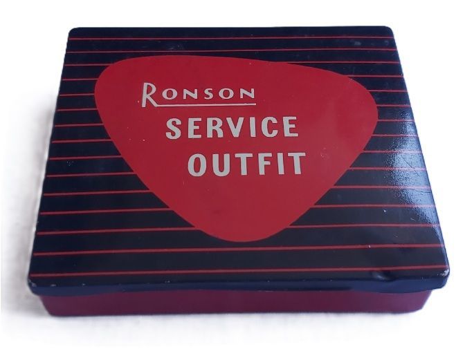 Kit Ronson Service Outfit Tin Box Scatolina Latta Kit Riparazione Accendini Kit Ronson Service Outfit Tin Box Scatolina Latta Kit Riparazione Accendini