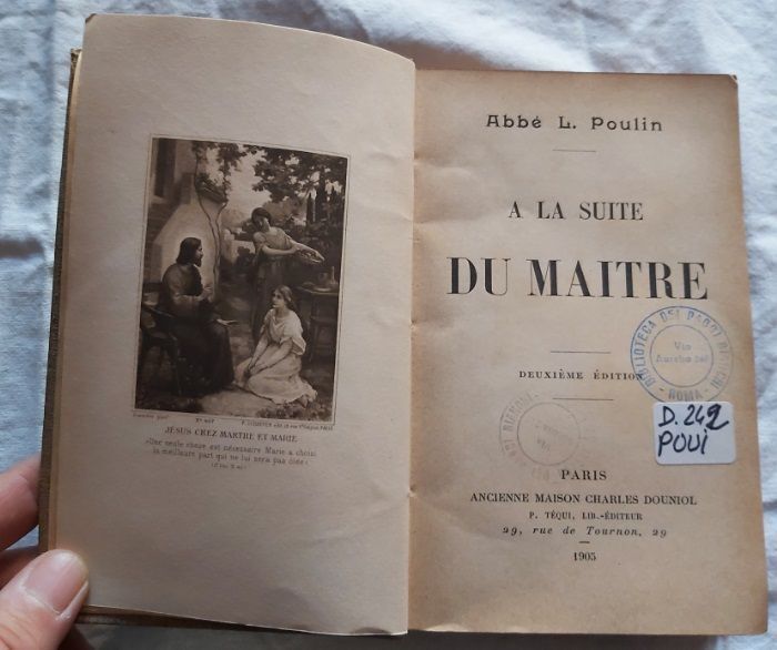 Libro Book Livre "A la Suite du Maitre" Abbé L- Poulin Deuxième Edition 1905