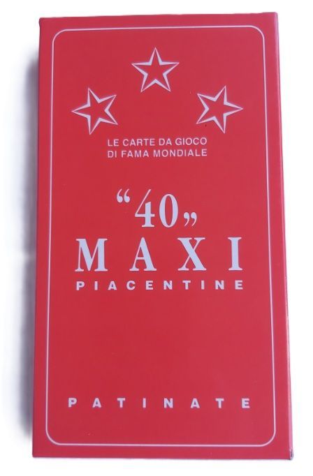 Mazzo Carte Giganti 3 Stelle 40 Maxi - 40 Piacentine Patinate Mazzo Carte Giganti 3 Stelle 40 Maxi - 40 Piacentine Patinate