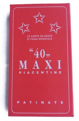 Mazzo Carte Giganti 3 Stelle 40 Maxi - 40 Piacentine Patinate