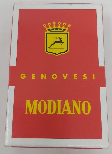 Mazzo Carte da Gioco Regionali Genovesi Modiano Cervetti 86/81 Stemmi Genoa Calcio Vintage