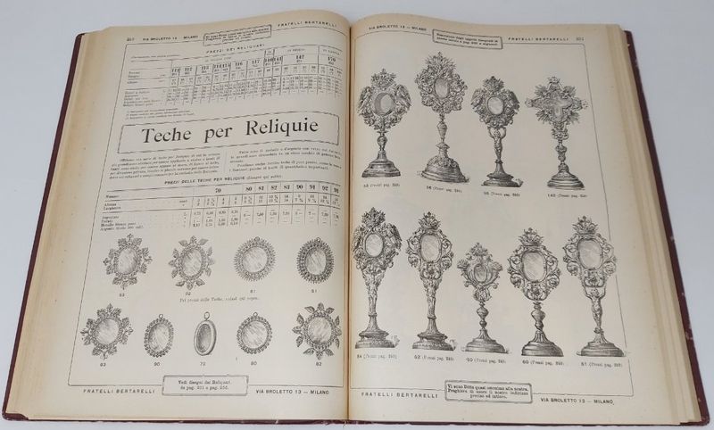 Libro Catalogo Fratelli Bertarelli FORNITURE GENERALI PER CHIESE