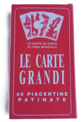 Mazzo Carte Giganti 4 Assi Le Carte Grandi 40 Piacentine Patinate Mazzo Carte Giganti 4 Assi Le Carte Grandi 40 Piacentine Patinate