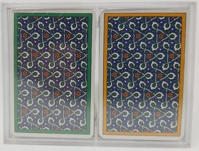 Mazzo Carte Angoli oro Ramino Grimaud Coffret Astratto Ankara Bridge Poker Canasta Rami 1985 Mazzo Carte Angoli oro Ramino Grimaud Coffret Astratto Ankara Bridge Poker Canasta Rami 1985