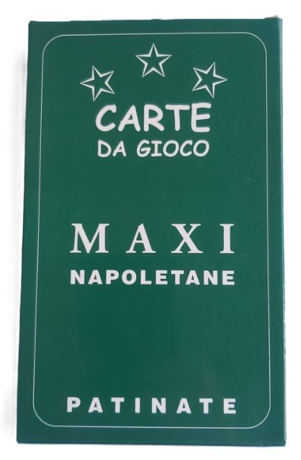 Mazzo Carte Giganti 3 Stelle Maxi 40 Napoletane Patinate