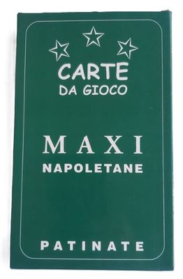 Mazzo Carte Giganti 3 Stelle Maxi 40 Napoletane Patinate Mazzo Carte Giganti 3 Stelle Maxi 40 Napoletane Patinate