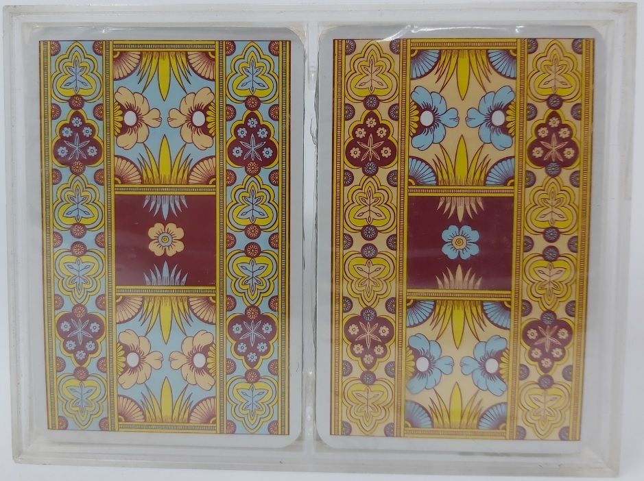 Mazzo Carte Angoli Oro Ramino Grimaud Coffret Fiorato Nancy Bridge Poker Canasta Rami 1985