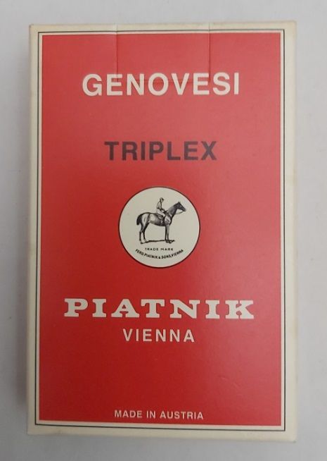 Mazzo Carte Gioco Regionali Genovesi n 1954 Piatnik Plasticate Triplex Mazzo Carte Gioco Regionali Genovesi n 1954 Piatnik Plasticate Triplex