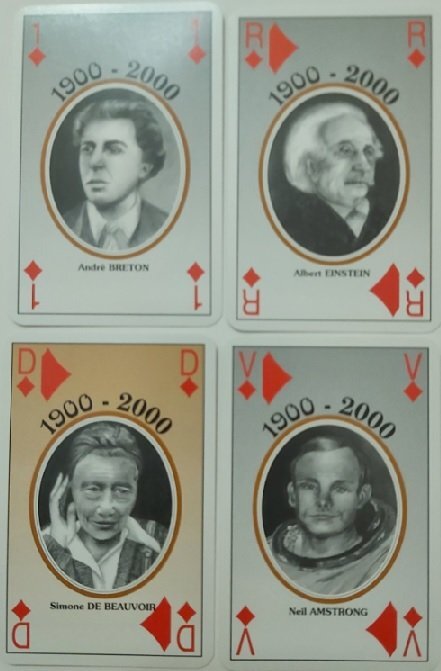 Mazzo Carte Poker Les Hommes et Les Femmes Qui Ont Ilustré le Siècle 1900/2000