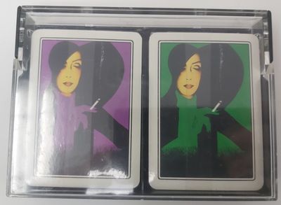 Mazzo Carte Ramino Modiano Triplex Donna con Cappello che Fuma Mazzo Carte Ramino Modiano Triplex Donna con Cappello che Fuma