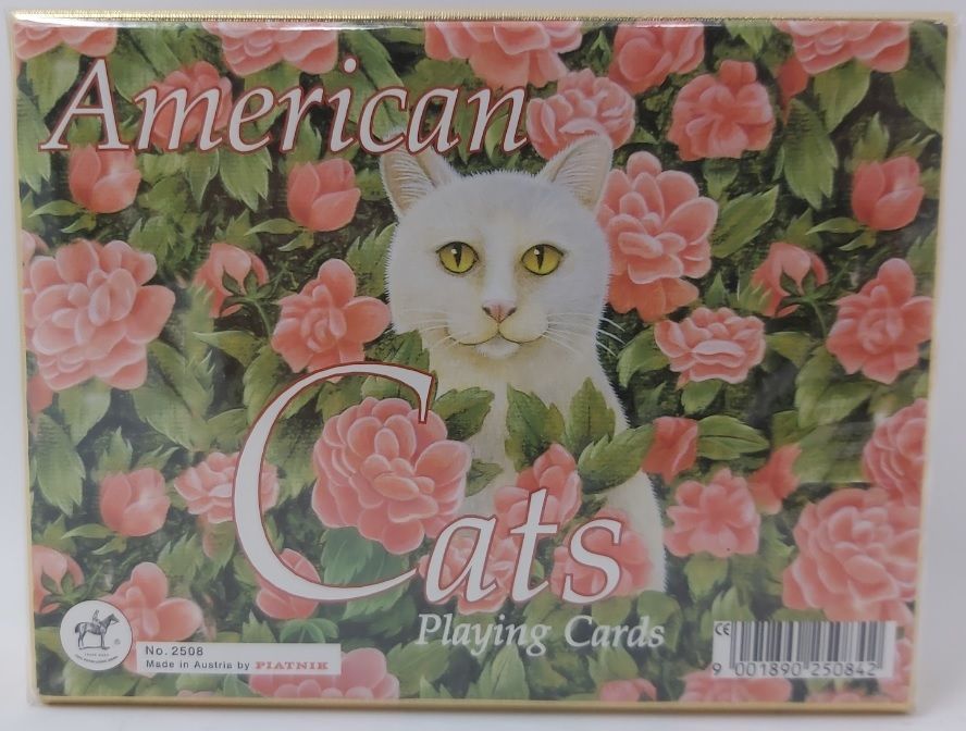 Mazzo Carte Ramino Piatnik American Cats 2508 Bridge Rummy Canasta Vintage