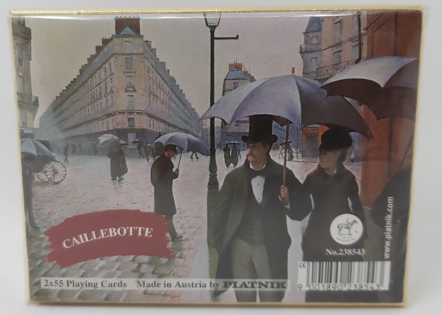 Mazzo Carte Ramino Piatnik Caillebotte Giornata di Pioggia 238543 Bridge Rummy Canasta Vintage
