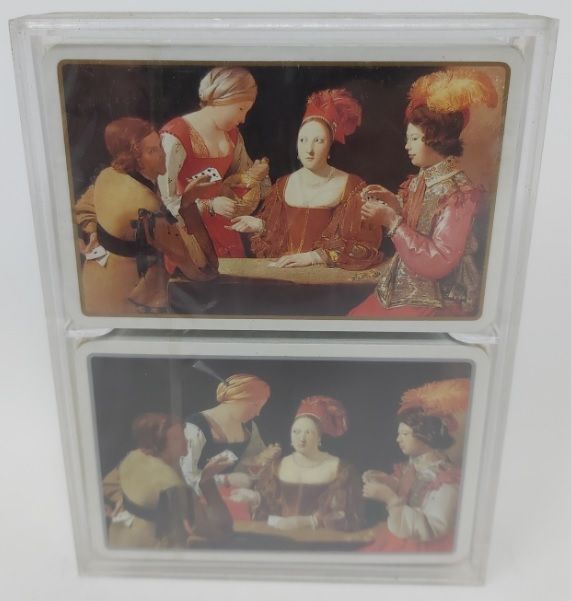 Mazzo Carte Ramino Grimaud Coffret Georges de La Tour Il Baro con L'Asso di Quadri 390641