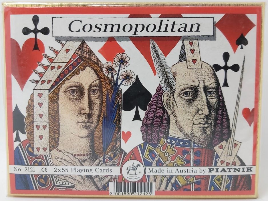 Mazzo Carte Ramino Piatnik Cosmopolitan 2121 Bridge Rummy Canasta Vintage Mazzo Carte Ramino Piatnik Cosmopolitan 2121 Bridge Rummy Canasta Vintage