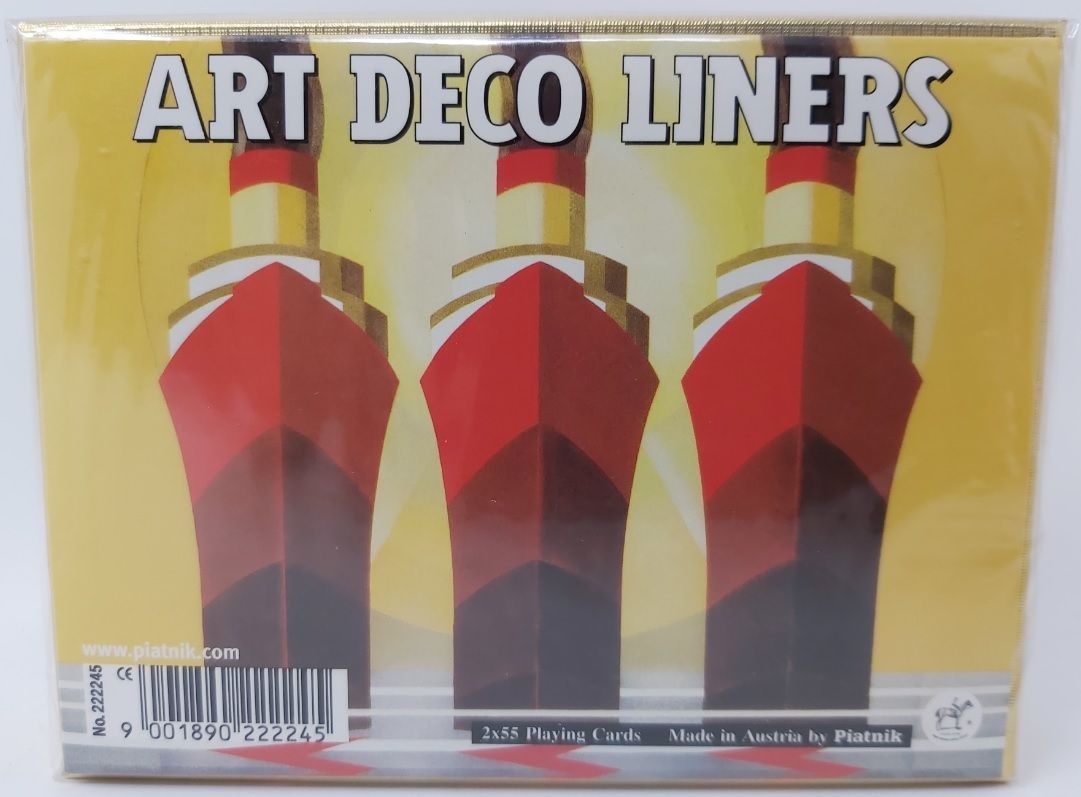 Mazzo Carte Ramino Piatnik Art Deco Liners 222245. Bridge Rummy Canasta Mazzo Carte Ramino Piatnik Art Deco Liners 222245. Bridge Rummy Canasta