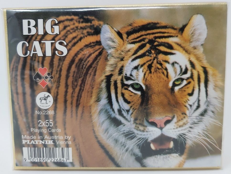 Mazzo Carte Ramino Piatnik Big Cats 2268 Bridge Rummy Canasta Vintage