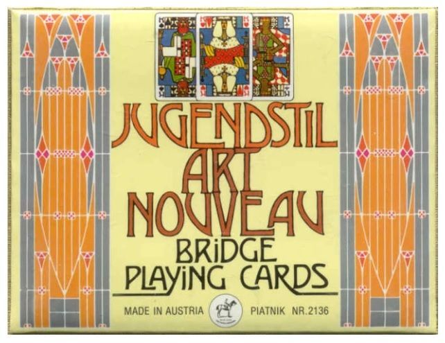 Mazzo Carte Ramino Piatnik Jugendstil Art Nouveau 2136 Mazzo Carte Ramino Piatnik Jugendstil Art Nouveau 2136