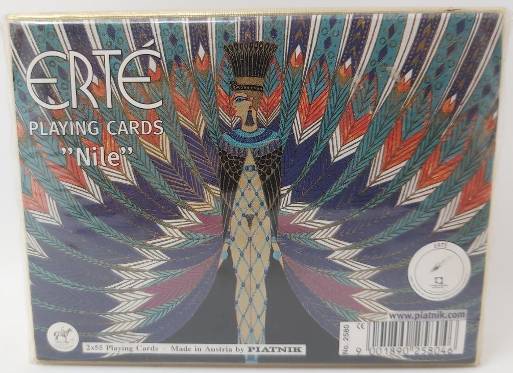 Mazzo Carte Ramino Piatnik Erté Nile 2580 Bridge Rummy Canasta Vintage