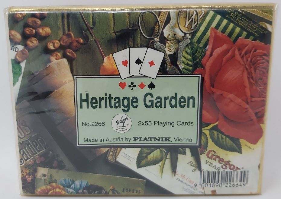 Mazzo Carte Ramino Piatnik Heritage Garden 2266 Bridge Rummy Canasta Mazzo Carte Ramino Piatnik Heritage Garden 2266 Bridge Rummy Canasta