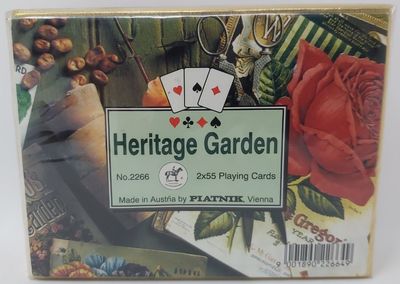 Mazzo Carte Ramino Piatnik Heritage Garden 2266 Bridge Rummy Canasta