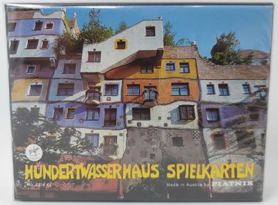 Mazzo Carte Ramino Piatnik Hundertwasser Haus 2214 Bridge Rummy Canasta Vintage Mazzo Carte Ramino Piatnik Hundertwasser Haus 2214 Bridge Rummy Canasta Vintage