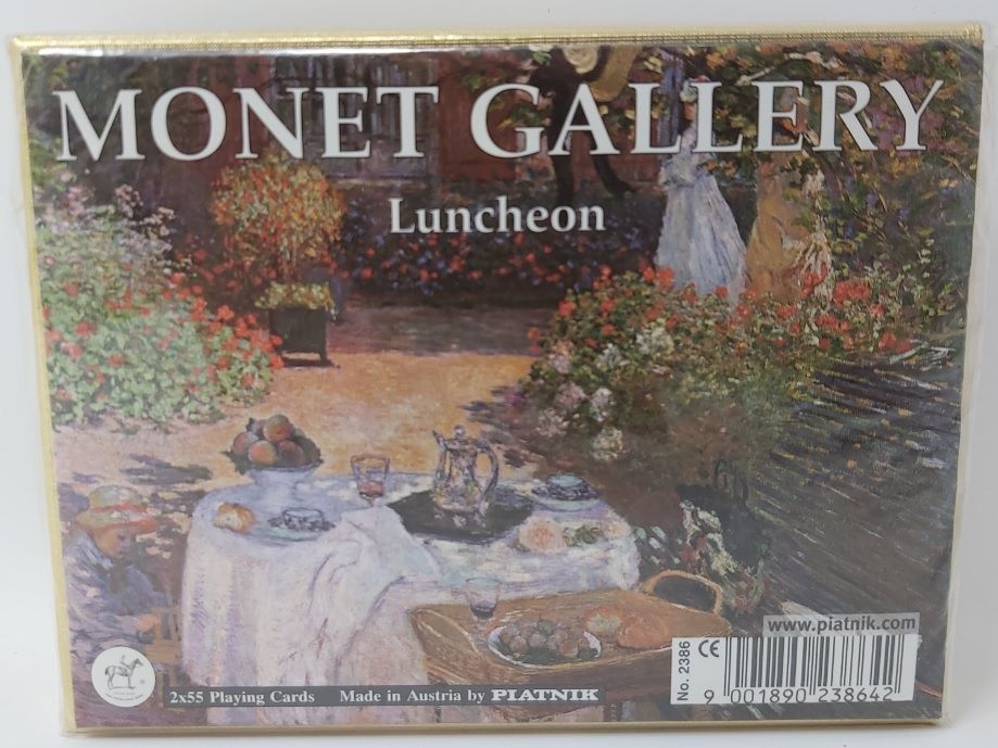 Mazzo Carte Ramino Piatnik Monet Gallery Luncheon 2386 Bridge Rummy Canasta Vintage