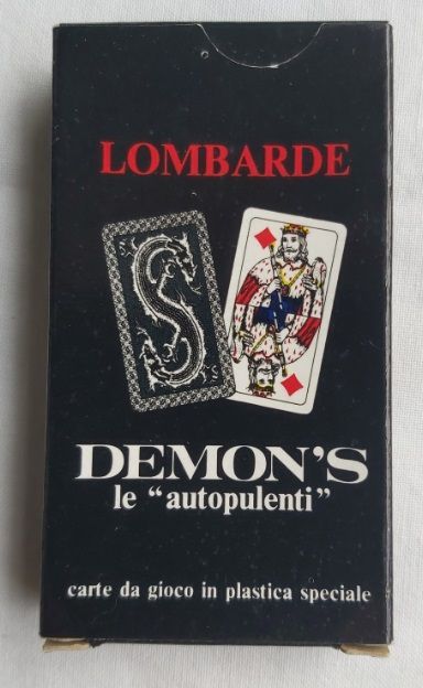 Mazzo Carte Regionali Lombarde Playing Cards Demon's Le Autopulenti Plastica 1975 Mazzo Carte Regionali Lombarde Playing Cards Demon's Le Autopulenti Plastica 1975