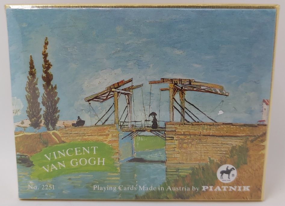 Mazzo Carte Ramino Piatnik Vincent Van Gogh Il Ponte di Langlois 2251 Vintage Mazzo Carte Ramino Piatnik Vincent Van Gogh Il Ponte di Langlois 2251 Vintage