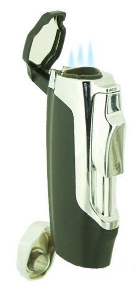 Accendino Jet Flame Trio Tre Fiamme Turbo con Buca Sigari