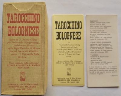 Mazzo Carte Tarocchino Bolognese 1a Edizione Numerata 309/999 1987 Mazzo Carte Tarocchino Bolognese 1a Edizione Numerata 309/999 1987