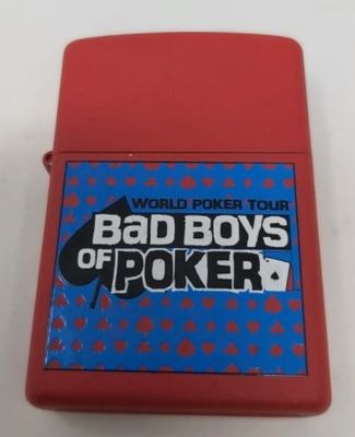 Accendino Zippo Bad Boys of Poker Finitura Opaco Matte Rosso Anno 2006 Accendino Zippo Bad Boys of Poker Finitura Opaco Matte Rosso Anno 2006
