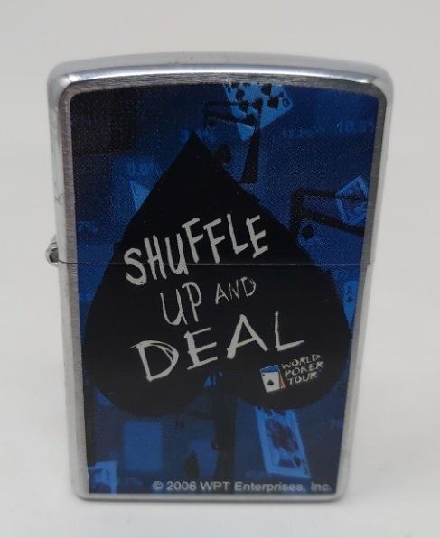 Accendino Zippo Lighter WPT World Poker Tour Shuffle Up and Deal Anno 2007 Accendino Zippo Lighter WPT World Poker Tour Shuffle Up and Deal Anno 2007