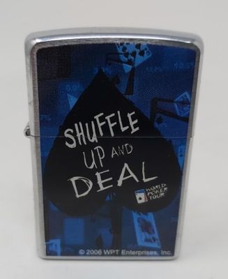 Accendino Zippo Lighter WPT World Poker Tour Shuffle Up and Deal Anno 2007 Accendino Zippo Lighter WPT World Poker Tour Shuffle Up and Deal Anno 2007