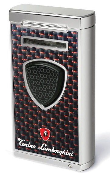 Accendino Jet Flame Turbo per Sigaro e Sigaretta Tonino Lamborghini Pergusa Red Carbon Fiber