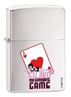 Accendino Zippo Serie Lupin III Personaggio Fujico Asso di Cuori (da Collezione) Accendino Zippo Serie Lupin III Personaggio Fujico Asso di Cuori (da Collezione)