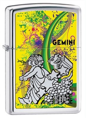 Accendino Zippo Zodiaco Gemelli Gemini Accendino Zippo Zodiaco Gemelli Gemini