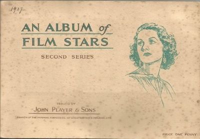 Album Figurine Sigarette John Player & Sons Price One Penny Imperial Tobacco Stars Second Series 1937 Album Figurine Sigarette John Player & Sons Price One Penny Imperial Tobacco Stars Second Series 1937