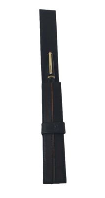 Astuccio Portapenne 1 Posto Leather Markiaro Delta Black Arancione Vera Pelle Astuccio Portapenne 1 Posto Leather Markiaro Delta Black Arancione Vera Pelle