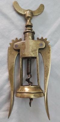 Apri Bottiglia Cavatappi Tire-Bouchon Corkscrew Leva Tappi a 2 Leve Ottone Apri Bottiglia Cavatappi Tire-Bouchon Corkscrew Leva Tappi a 2 Leve Ottone